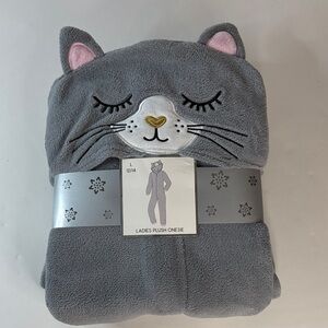 Ladies Plush Cat Onsie